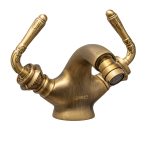 Baterie Bideu Bronz Antichizat cu Broderie, 7889, trendysanitary.ro