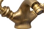 Baterie Bideu Bronz Antichizat cu Broderie, 9959, trendysanitary.ro