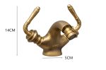 Baterie Bideu Bronz Antichizat cu Broderie, 2958, trendysanitary.ro