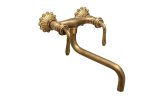 Baterie bucatarie prindere perete pipa lunga mobila model cu broderie bronz antichizat, 7735, trendysanitary.ro