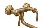 Baterie bucatarie prindere perete pipa lunga mobila model cu broderie bronz antichizat, 8841, trendysanitary.ro