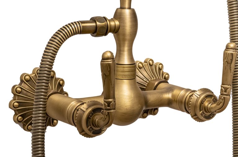 Baterii Sanitare Moderne, Baterie duș TRENDY’S, bronz antichizat, cu broderie ceramică, trendysanitary.ro