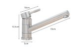 Baterie bucatarie pipa lunga mobila inox satinat, 8913, trendysanitary.ro