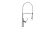Baterie bucatarie lebada pipa flexibila white crom, 2580, trendysanitary.ro