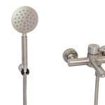 Baterie cada pipa fixa inoix satinat, 9503, trendysanitary.ro