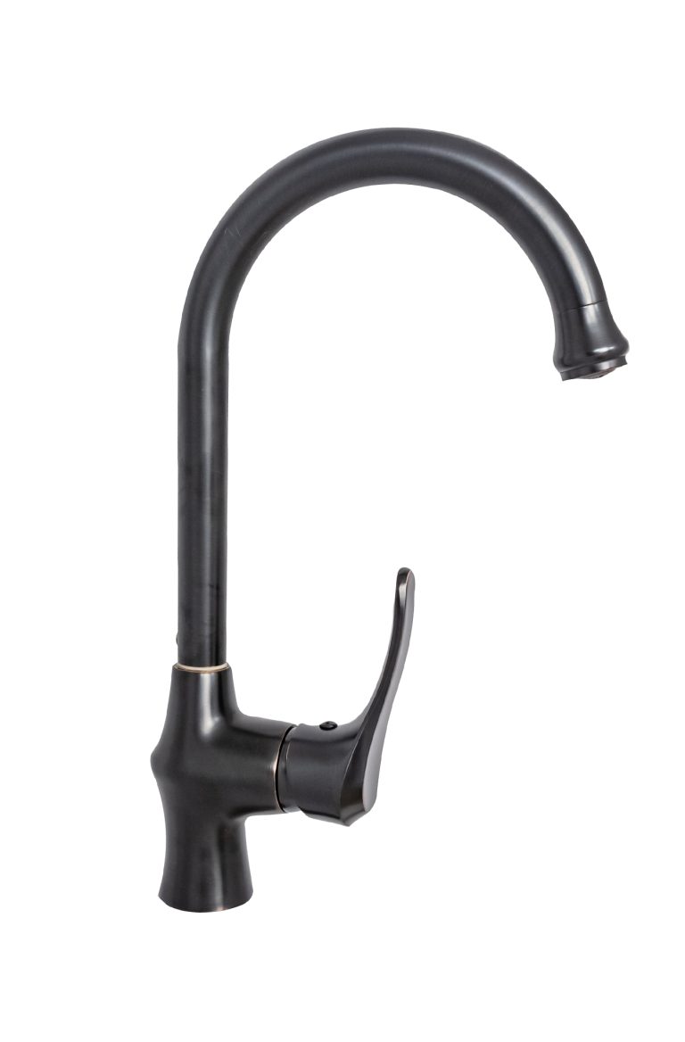 Baterie bucatarie pipa lebada mobila, aspect negru mat, 4297, trendysanitary.ro
