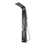 Panou dus hidromasaj inox 4 functii negru satinat TRENDY’S, 8726, trendysanitary.ro