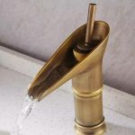 Baterie lavoar cascada inaltime medie bronz antichizat, 9691, trendysanitary.ro