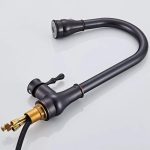Baterie chiuvetă bucătărie înaltă, cu duș extensibil, finisaj negru, 8046, trendysanitary.ro
