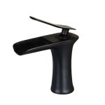 Baterie lavoar, montare baie tip cascada negru mat, 7971, trendysanitary.ro