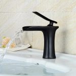 Baterie lavoar, montare baie tip cascada negru mat, 9303, trendysanitary.ro