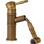 Baterie lavoar cu pară de duș extractibilă TRENDY’S – Bronz antichizat, 7552, trendysanitary.ro