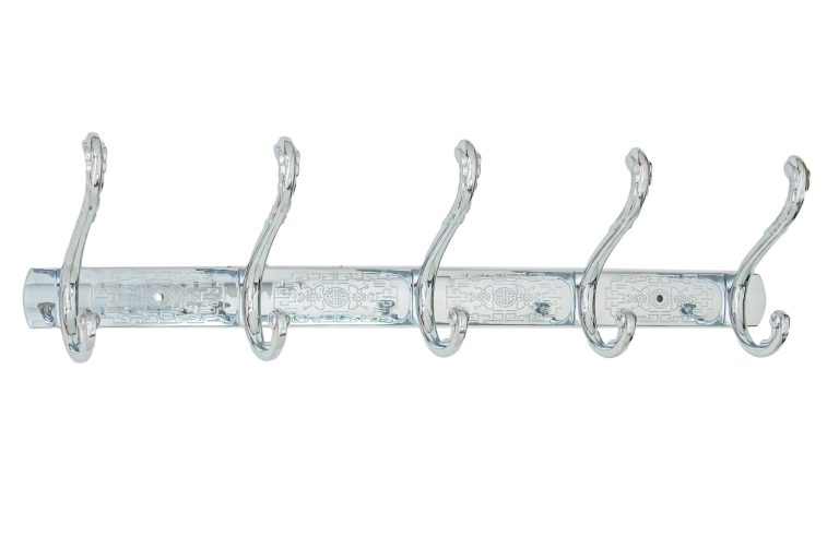 Cuier baie ,cu cinci brate , cromat lucios , cu broderie, 294, trendysanitary.ro