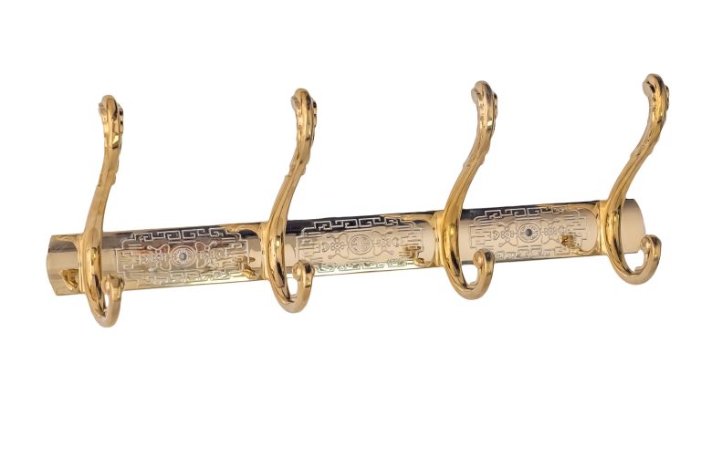 Etajere baie, Cuier baie , cu patru brate , rose-gold, trendysanitary.ro