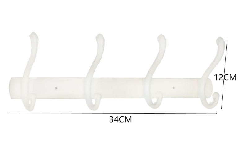 Etajere baie, Cuier baie , cu patru  brate , alb mat, trendysanitary.ro