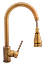 Baterie bucatarie lebada,para dus extractabila,bronz antichizat, 77, trendysanitary.ro