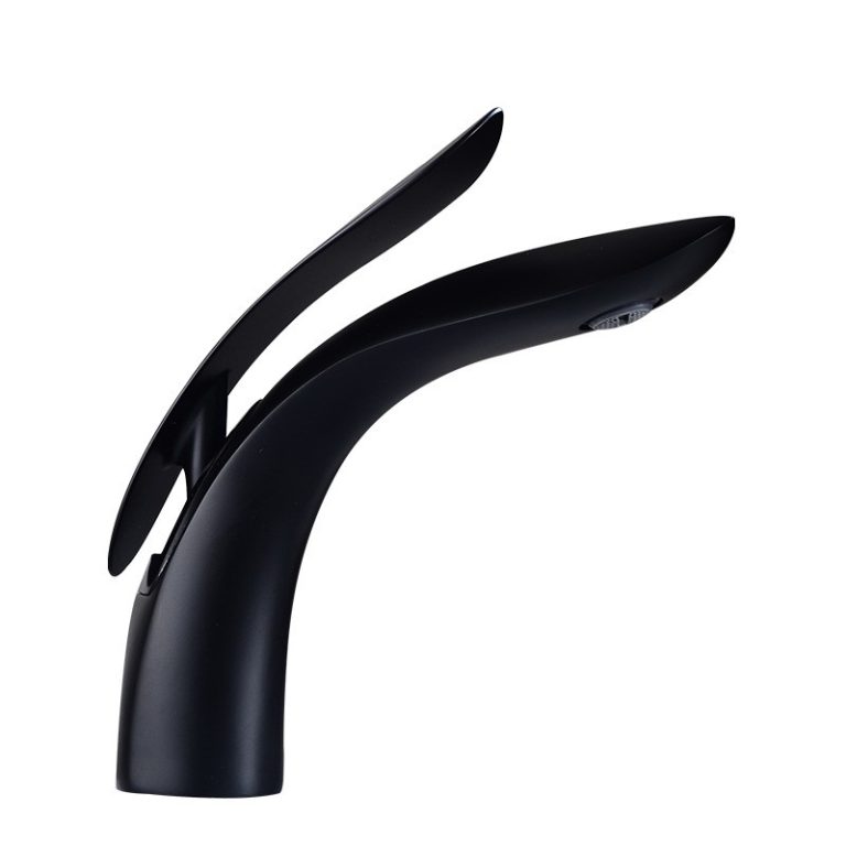 Baterii chiuveta baie, Baterie lavoar, montare chiuveta baie , negru lucios   TRENDY S, trendysanitary.ro