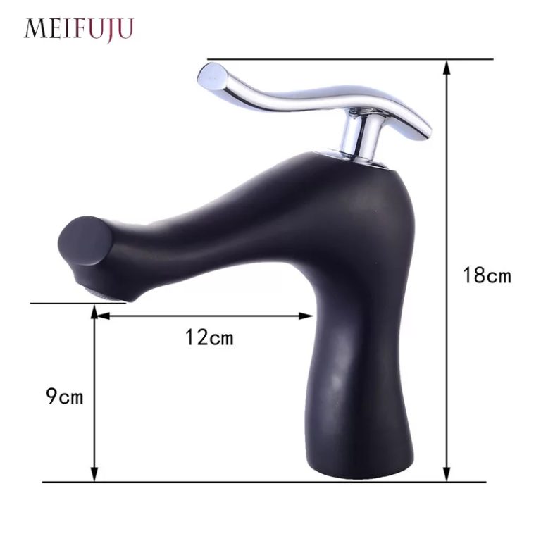 Baterii chiuveta baie, Baterie lavoar, monocomanda , negru mat TRENDY S, trendysanitary.ro
