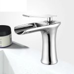 Baterie lavoar , montare chiuveta baie , tip cascada , crom lucios, 7475, trendysanitary.ro