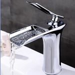 Baterie lavoar , montare chiuveta baie , tip cascada , crom lucios, 7711, trendysanitary.ro