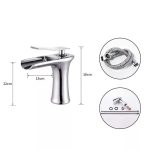 Baterie lavoar , montare chiuveta baie , tip cascada , crom lucios, 5365, trendysanitary.ro