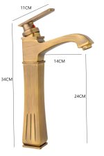 Baterie lavoar montare pe balt ,bronz antichizat, 3185, trendysanitary.ro