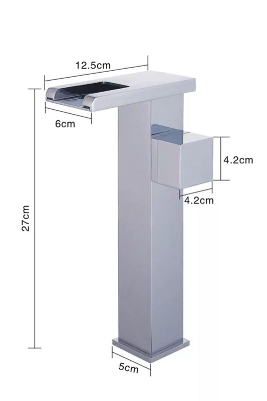 Baterii chiuveta baie, Baterie lavoar, montare pe balt , tip cascada , cu led TRENDY S, trendysanitary.ro