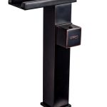 Baterie lavoar, montare pe blat , tip cascada , cu led,negru antichizat TRENDY S, 4591, trendysanitary.ro