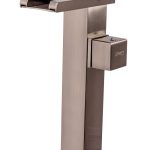 Baterie lavoar, montare pe blat , tip cascada , cu led,inox satinat, TRENDY S, 9276, trendysanitary.ro