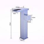 Baterie lavoar, montare pe blat , tip cascada , cu led,inox satinat, TRENDY S, 6822, trendysanitary.ro