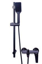 Baterie cada prindere perete, cu set de dus cu bara , negru antichizat, 8968, trendysanitary.ro