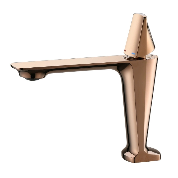 Baterii chiuveta baie, Baterie lavoar, TRENDY S,montare chiuveta baie, rose-gold, trendysanitary.ro
