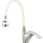 Baterie bucatarie pipa flexibila alba,perlator doua functii, 279, trendysanitary.ro
