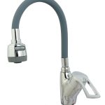 Baterie bucatarie,pipa flexibila gri,perlator doua functii, 2707, trendysanitary.ro