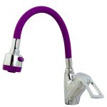 Baterie bucatarie pipa flexibila mov,perlator doua functii, 5920, trendysanitary.ro