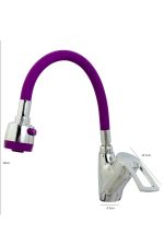 Baterie bucatarie pipa flexibila mov,perlator doua functii, 202, trendysanitary.ro
