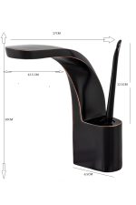 Baterie lavoar ,  TRENDY S, montare chiuveta baie , negru antichizat, 584, trendysanitary.ro