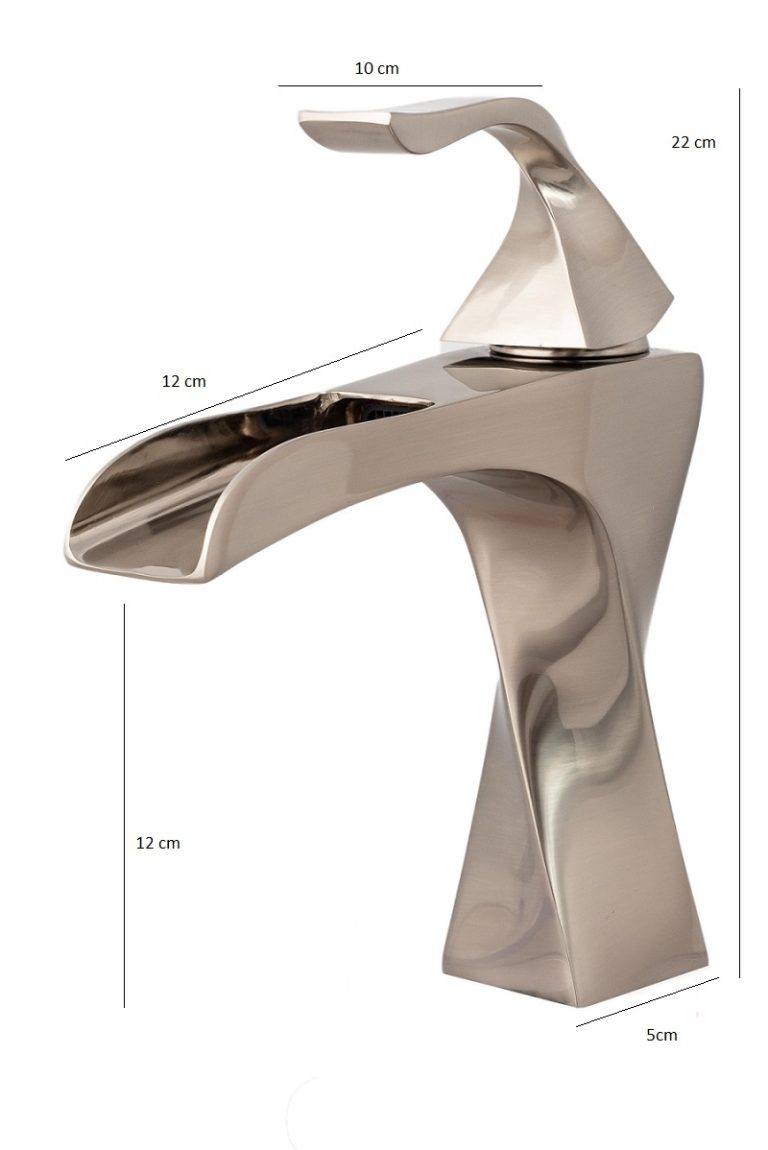 Baterii chiuveta baie, Baterie lavoar , tip cascada ,inox satinat , TRENDY S, trendysanitary.ro