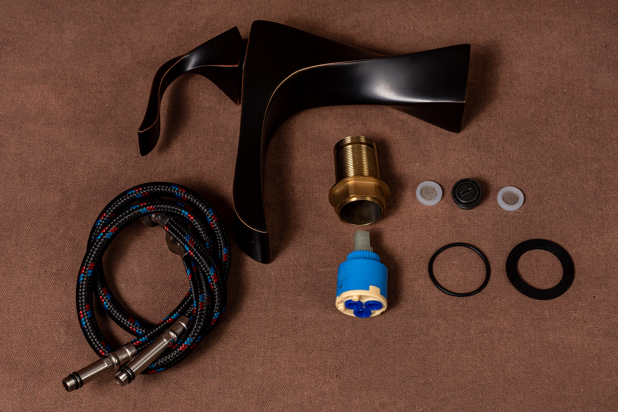 16335862 Baterie lavoar , tip cascada ,negru antichizat , TRENDY S, 4254, trendysanitary.ro