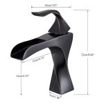 Baterie lavoar , tip cascada ,negru antichizat , TRENDY S, 6889, trendysanitary.ro