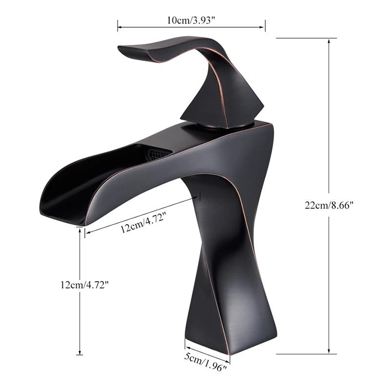 16335865 Baterie lavoar , tip cascada ,negru antichizat , TRENDY S, 5710, trendysanitary.ro