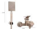 Baterie cada, pipa fixa , montare pe perete , aspect satinat, 5023, trendysanitary.ro