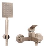 Baterie cada, pipa fixa , montare pe perete , aspect satinat, 8393, trendysanitary.ro