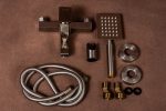 Baterie cada, pipa fixa , montare pe perete , aspect satinat, 5627, trendysanitary.ro