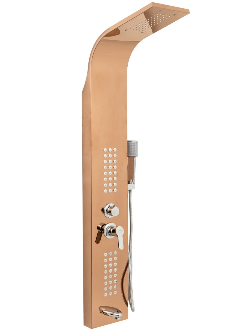 Panou dus hidromasaj inox 4 functii rose TRENDY’S, 8410, trendysanitary.ro