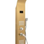Panou dus hidromasaj inox 5 functii Digital-Gold Satin TRENDY’S, 6828, trendysanitary.ro