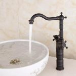 Baterie de bucătărie tip lebădă, pipă înaltă, mobilă, negru mat, 8400, trendysanitary.ro