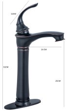 Baterie lavoar TRENDY’S, montare pe blat , negru antichizat, 25, trendysanitary.ro