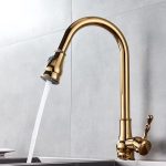 Baterie bucătărie tip lebădă, cu duș extractibil și perlator cu 2 funcții, 1228, trendysanitary.ro