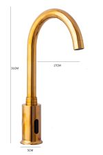 Baterie bucatarie , tip lebada cu senzor , gold, 5556, trendysanitary.ro